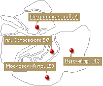 Рестораны на карте города